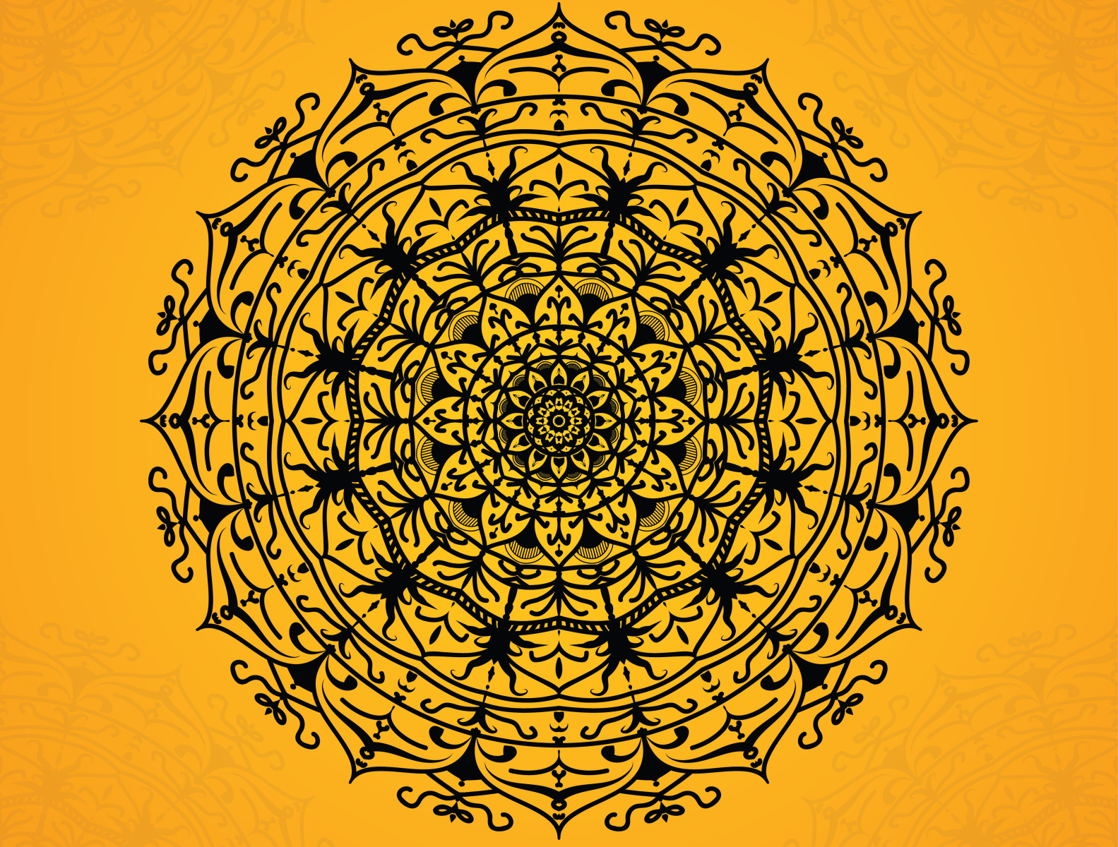 Yellow Background Mandala Design by Designer Nozrul on Dribbble