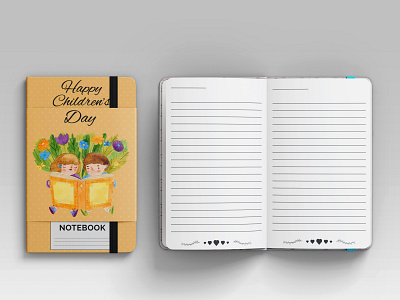 Happy Children's Day Notebook branding design graphicdesign journal kdp march 17 notebook paperback