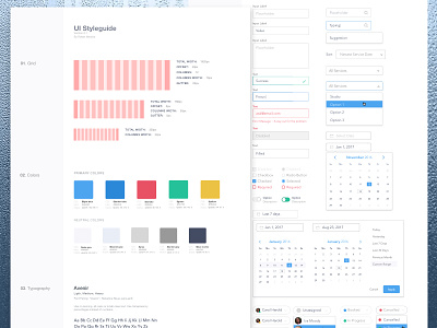 UI Style Guide - Cleaning CRM Dashboard app clean design flat minimal product style guide styleguide ui ux web website
