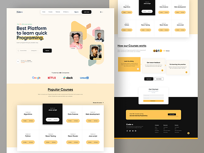 Codex | e-Learning Landing Page 2021 best shot clean courses e learning education landing page minimal online learning programming ui design uiux webpage website
