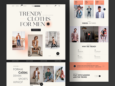 The Trendy- Fashion Website UI Design