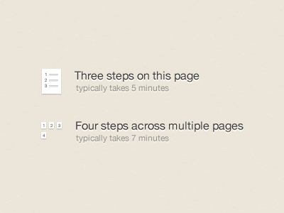 Steps for two types of process functional icon process steps