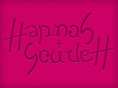 Hannah+Scarlett (first draft) ambigram hannah scarlett