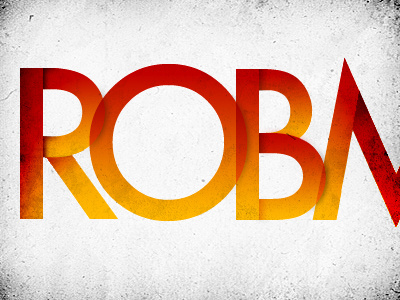 RobMan experiment red texture typography yellow