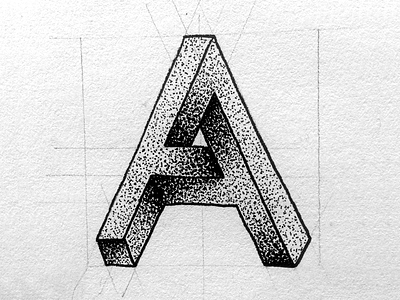 Illustrated Typography #8 - Escher abstract decoration design escher hand drawn hand lettering illustration lettering texture type typography