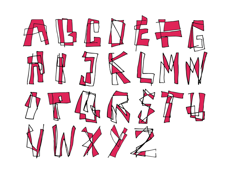 Illustrated Typography #13 - Angular Sans