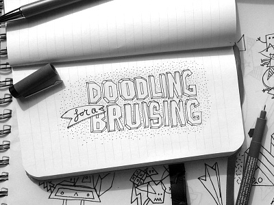 Illustrated Typography #14 - Doodling for a brusing decoration hand drawn hand lettering illustration lettering sketch sketchbook texture type typography