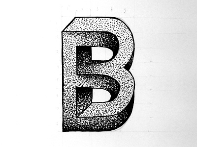 Illustrated Typography #15 - Escher 'B' abstract decoration design escher hand drawn hand lettering illustration lettering texture type typography