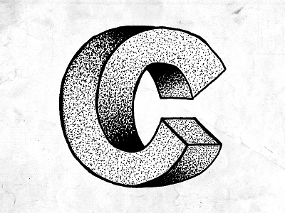 Illustrated Typography #16 - Escher 'C' abstract decoration design escher hand drawn hand lettering illustration lettering texture type typography