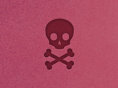 Gritty Skull icon pink texture