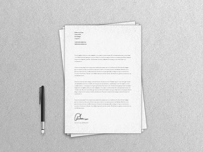 Signed Letterhead