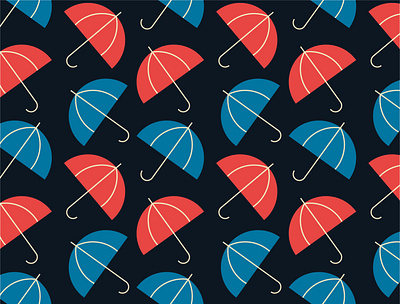 flying umbrellas color icon illustrator pattern simple vector weather
