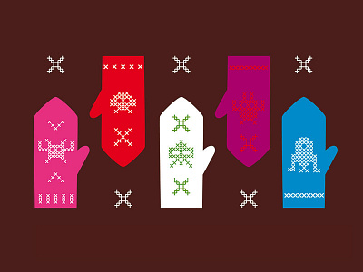 we come in peace! alien christmascard cross icons spaceinvaders stitch vector winter