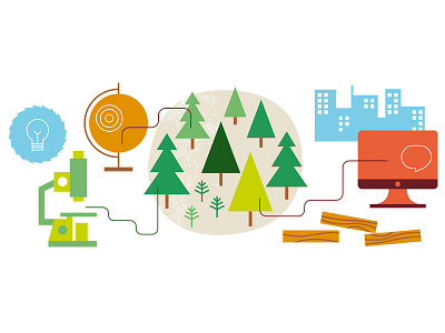 future and forest editorial graphics icon infographics innovation science