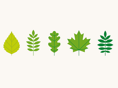 Trees in Sweden green icon leaf minimalistic nature simple tree vector