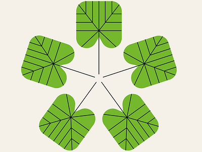 Leaf star green illustration leaf nature shape vector