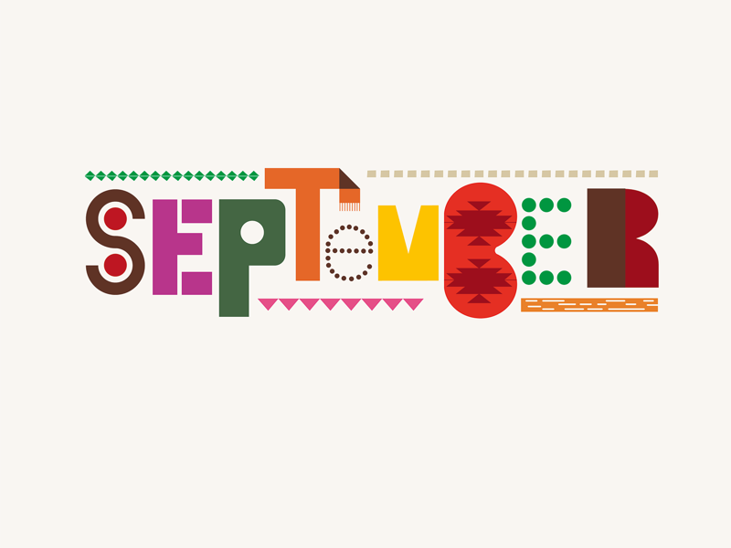 September colour sketching lettering graphic design typography letters