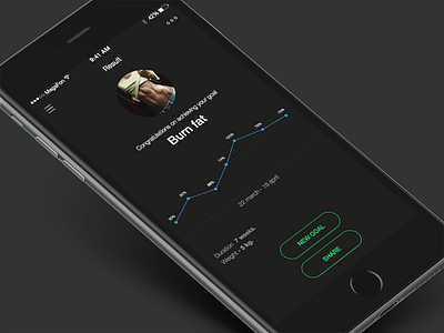 Achieving fitness goal application fitness goal ios mobile screen ui