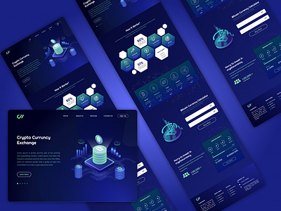 Crypto Currency landing Page bitcoin bitcoin services creative design cryptocurrency figmadesign graphicdesign landingpage page popular design ui ux