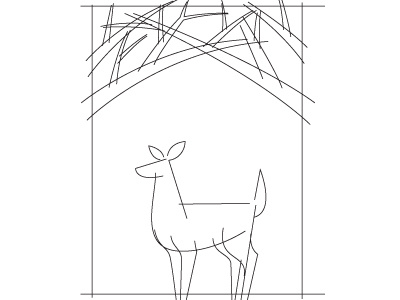 Deer Sketch deer forest illustration illustrator