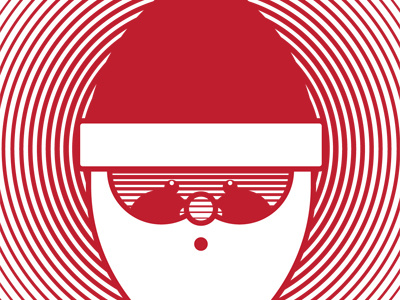 Hypno-Santa christmas illustration santa vector