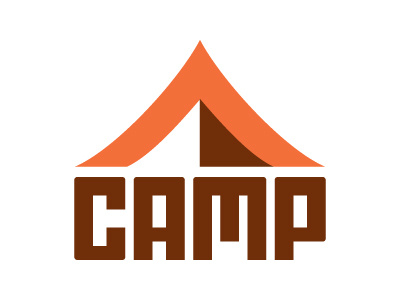 Camp Logo icon logo tent typography vector