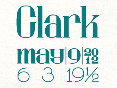 Clark typography
