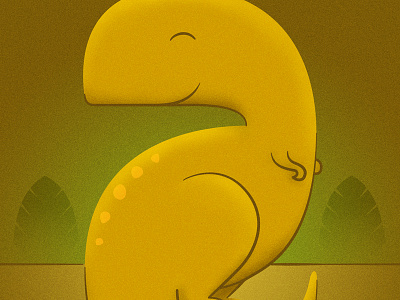 Happy T Rex Color dinosaur illustration t rex
