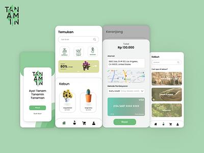 MOBILE PLANT STORE branding fun graphic design green market marketplace minimalist mobile mobileapp plant shop store tree ui