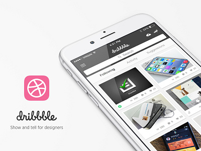 Dribbble iOS app - Concept app concept dribbble ios