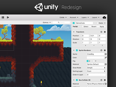 Unity Redesign game game developer game engine game platform gameplay mac mobile game redesign sketch ui unity ux