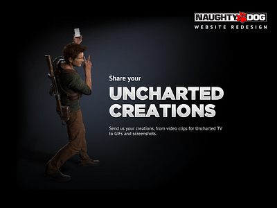 Naughty Dog - Website Redesign naughty dog the last of us uncharted uncharted 4
