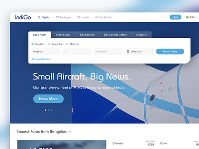 Indigo Airlines Website Redesign