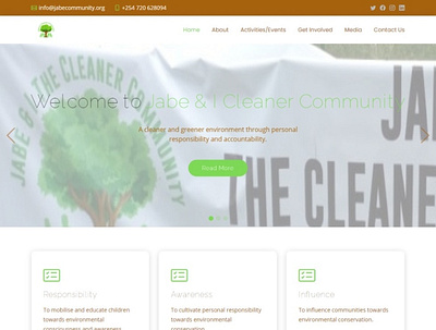 Jabe & I The Cleaner Community Website branding logo web design