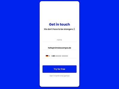 Daily UI #028 - Contact us
