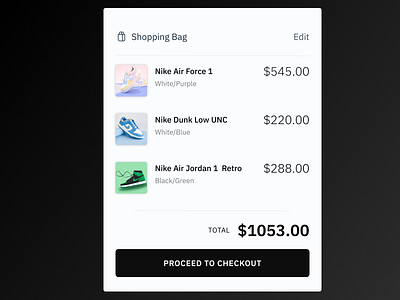 Daily UI #058 - Shopping Cart 058 challenge checkout dailyui dailyuichallenge fancy luxury nike shopping shopping cart store ui uidesign