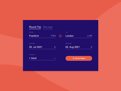 Daily UI #068 - Flight Search