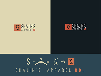 SHAJIN APPAREL BD branding design logo minimal