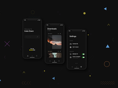 instagram downloader app ui design