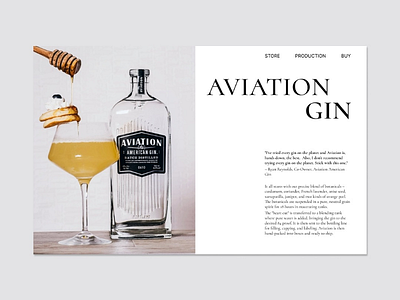 Aviation Gin alcohol aviation challenge design designer gin ui web