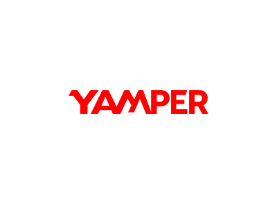Yamper Logo branding design icon inflatable logo logotype minimal typography ui