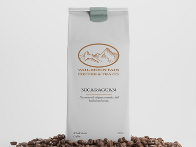 Vail Mountain Coffee branding design graphic design logo minimal packaging design