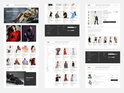 E-commerce website design app branding card checkout design e commerce fashion filter homepage icon illustration landingpage logo mycard product typography ui ux vector website