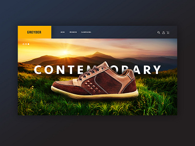 Shoes Store Header Design color cool design header shoes ui uix web slider store