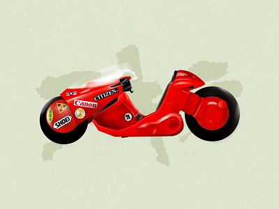 Akira akira anime bike creative design illustration motorcycle vector