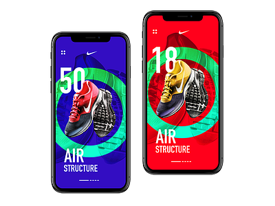 Air Structure app interaction mobile nike sketch ui uiux ux