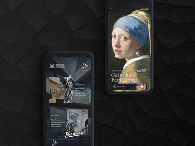 Museum App Design app branding color design iphonex mobile museum product typography ui user experience user interface ux