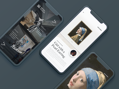 Museum App app color colors content design minimal mobile page product typography ui user interface ux web