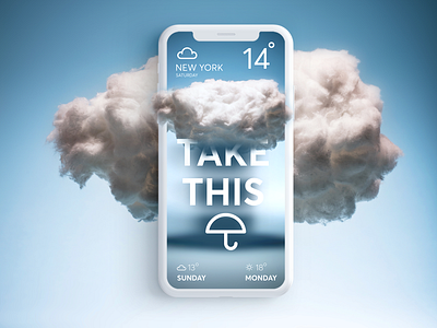 Weather App app color design iphonex mobile product typography ui user interface ux