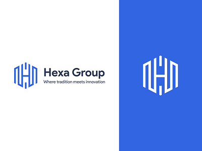Hexa Group app brand identity brand style icon illustration logo mark vector